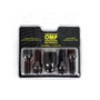 OMP Juego de 4 Tornillos Antirrobo para Llantas M12X1.5 Cónicos 55mm Negro