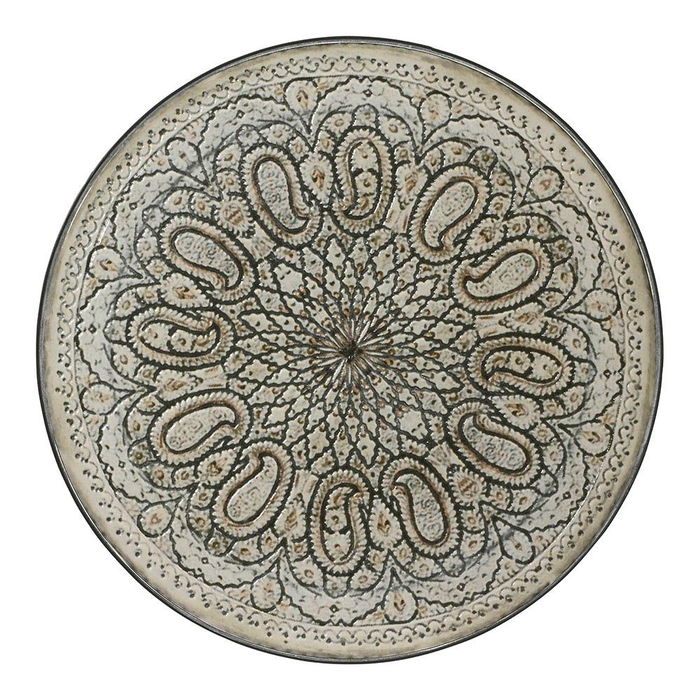 Silla de Jardín Plegable Exterior Bistro Negra Metálica y Mosaico 39 x 47 x 94 cm