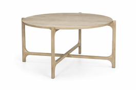 DKD Home Decor Mesa Redonda de Comedor de Mango 120x120x76 cm