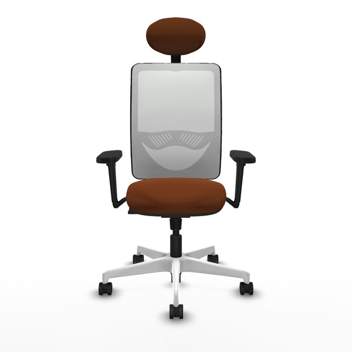 PIQUERAS Y CRESPO Silla de oficina Zulema con mecanismo Sincro, Marrón y Blanco PIQUERAS Y CRESPO Silla de oficina Zulema con mecanismo Sincro, Marrón y Blanco