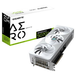 Gigabyte GeForce RTX 5070 Ti AERO OC 16GB GDDR7 Tarjeta Gráfica Blanca GV-N507TAERO OC-16GD
