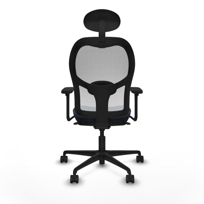 PIQUERAS Y CRESPO Silla de oficina Jorquera con mecanismo Sincro, Azul marino y Blanco PIQUERAS Y CRESPO Silla de oficina Jorquera con mecanismo Sincro, Azul marino y Blanco