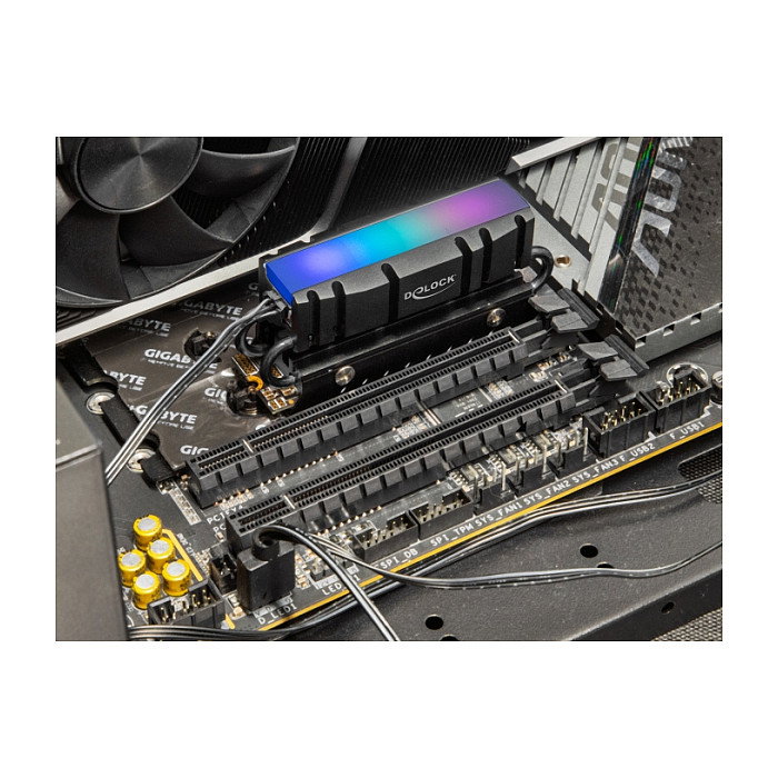 DeLOCK 18460 Disipador térmico para SSD 2280 con RGB LED DeLOCK 18460 Disipador térmico para SSD 2280 con RGB LED