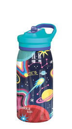 QUOKKA Botella Térmica Kids Acero Inoxidable 445 ml con Sippy Pop, Modelo Space