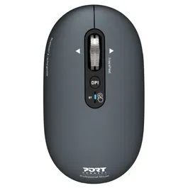 Port Designs Ratón Inalámbrico 910501 PURE Bluetooth Recargable Gris Antracita