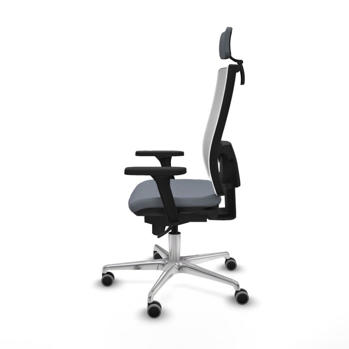 PIQUERAS Y CRESPO Silla de oficina Horna con mecanismo Sincro, Gris y Blanco
