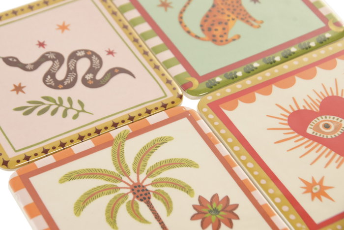 DKD Home Decor Set de Decoración Cerámica Multicolor Tropical DKD Home Decor Set de Decoración Cerámica Multicolor Tropical