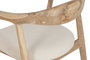 DKD Home Decor Silla de Teca y Poliéster Natural y Blanco