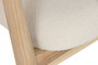 DKD Home Decor Silla de Teca y Poliéster Natural y Blanco