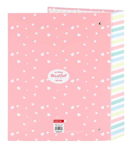 Carpeta de anillas BlackFit8 Globitos Rosa A4 27 x 33 x 6 cm