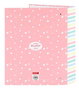 Carpeta de anillas BlackFit8 Globitos Rosa A4 27 x 33 x 6 cm