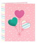 Carpeta de anillas BlackFit8 Globitos Rosa A4 27 x 33 x 6 cm
