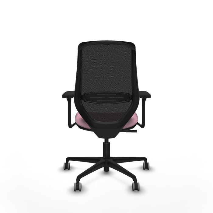 PIQUERAS Y CRESPO Silla de oficina Mardos con mecanismo Sincro, Rosa y Negro
