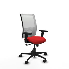 PIQUERAS Y CRESPO Silla de oficina Zulema Rojo y Blanco
