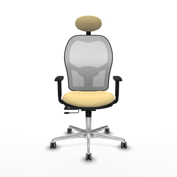 PIQUERAS Y CRESPO Silla de oficina Jorquera con mecanismo Sincro/Traslack Crema y Blanco PIQUERAS Y CRESPO Silla de oficina Jorquera con mecanismo Sincro/Traslack Crema y Blanco