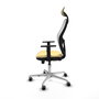 PIQUERAS Y CRESPO Silla de oficina Jorquera con mecanismo Sincro/Traslack Crema y Blanco