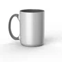 Cricut 2009330 Taza Beveled Sencilla de Cerámica, 0.425 L, Color Gris y Blanco, Para Uso Universal, 1 Pieza
