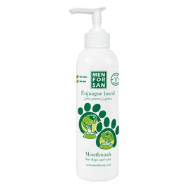 Men For San Enjuague Bucal Antisarro Perros y Gatos 500 mL para Higiene Oral y Dental