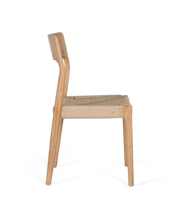 Giner y Colomer - Lote de 2 Sillas de Madera de Caucho con Asiento de Cuerda Natural Giner y Colomer - Lote de 2 Sillas de Madera de Caucho con Asiento de Cuerda Natural