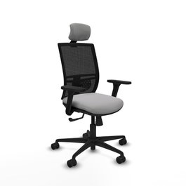 PIQUERAS Y CRESPO Silla de oficina Yunquera Gris claro con mecanismo Sincro