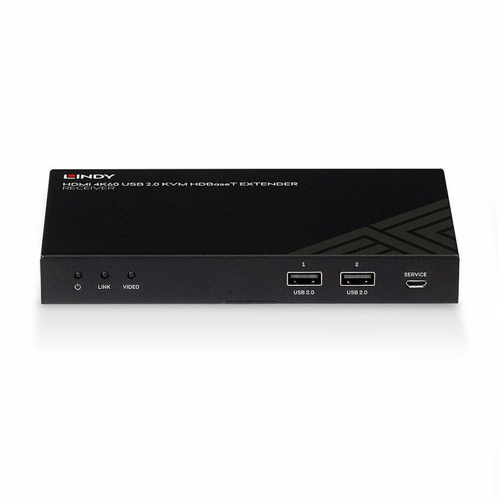 Lindy Receptor Extensor HDBaseT KVM Cat.6 HDMI 4K60, IR, RS-232 & Audio hasta 150m