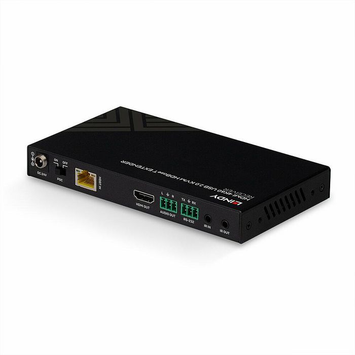 Lindy Receptor Extensor HDBaseT KVM Cat.6 HDMI 4K60, IR, RS-232 & Audio hasta 150m