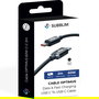 Subblim Cable USB-C a USB-C Optimus 60W 480Mbps 2m Negro Carga Rápida Nylon Trenzado PD