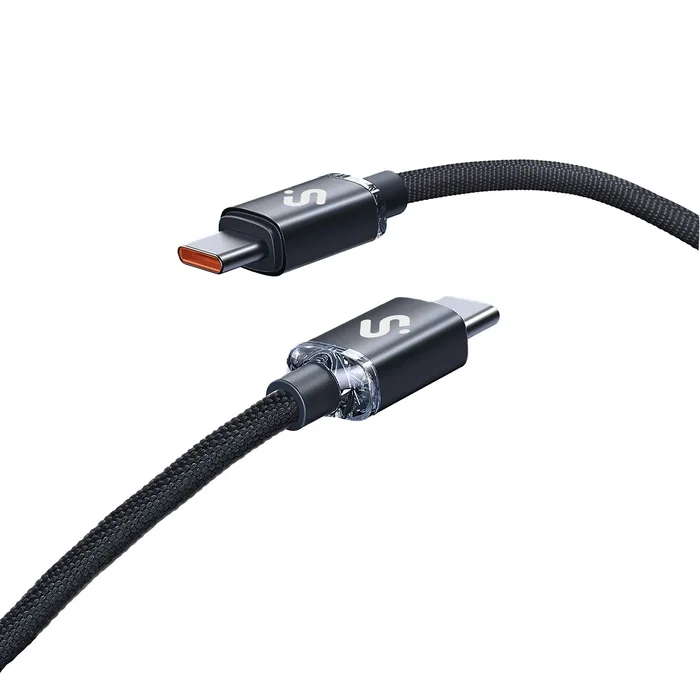 Subblim Optimus Cable USB-C a USB-C 2 m - Negro - Carga Rápida 60W PD, 480 Mbps, Chip de Protección - Compatible iPhone 16/15, Galaxy S24, MacBook