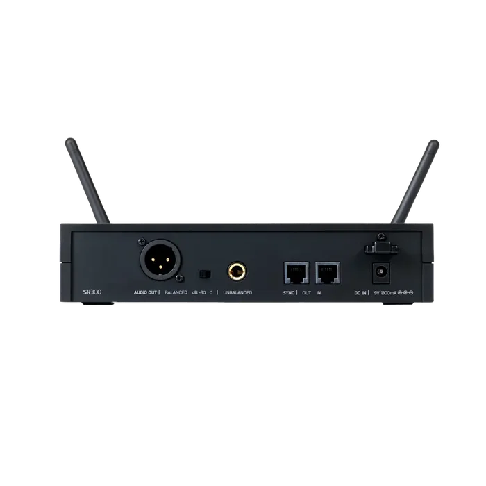 AKG SR300 Set Inalámbrico con Petaca para Instrumento y Receptor Estacionario AKG SR300 Set Inalámbrico con Petaca para Instrumento y Receptor Estacionario