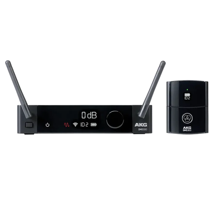 AKG SR300 Set Inalámbrico con Petaca para Instrumento y Receptor Estacionario AKG SR300 Set Inalámbrico con Petaca para Instrumento y Receptor Estacionario