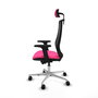 PIQUERAS Y CRESPO Silla de oficina Mardos Rosa y Negro
