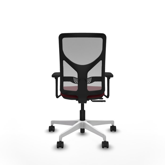 PIQUERAS Y CRESPO Silla de oficina Motilla con mecanismo Sincro/Traslack, Granate y Gris