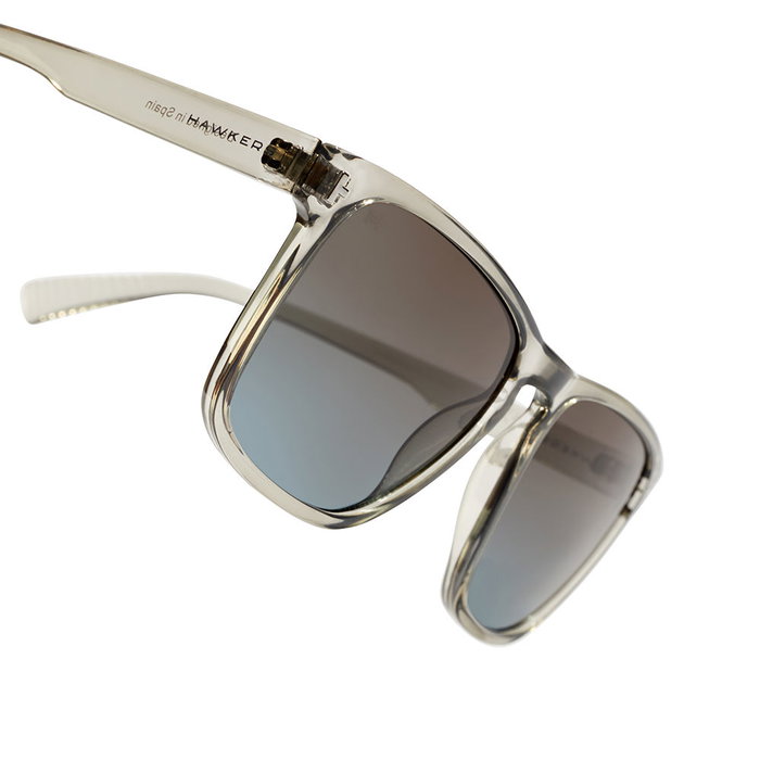 Hawkers DUST Gafas de Sol Unisex Gris Storm, Montura Nylon, Cuadradas, UV400, Gris, 52 mm