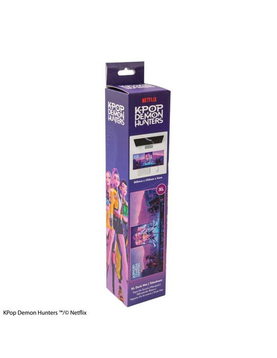 Cinereplicas Alfombrilla de Escritorio XL Kpop Demon Hunters Takedown Huntr/X, 80x35 cm, Diseño Oficial Neopreno