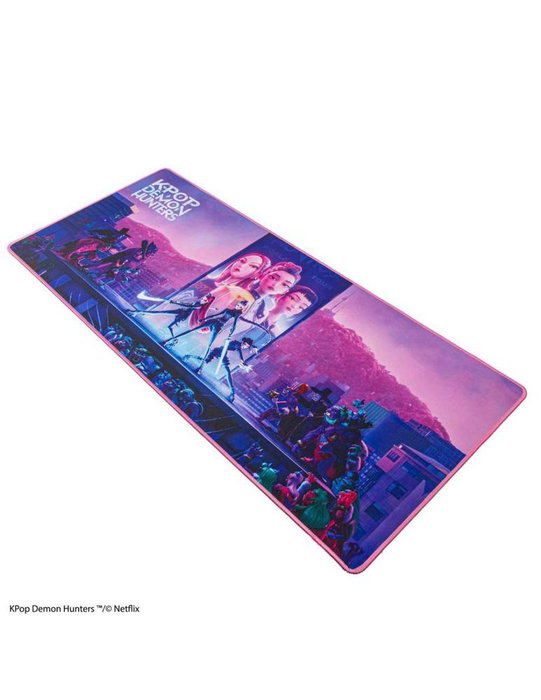 Cinereplicas Alfombrilla de Escritorio XL Kpop Demon Hunters Takedown Huntr/X, 80x35 cm, Diseño Oficial Neopreno