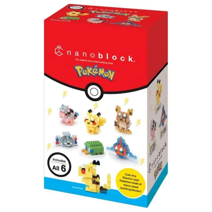 Bandai Set 6 Figuras Ladrillo NANOBLOCK Pack Pokémon Eléctrico NAN4972825223642 Bandai Set 6 Figuras Ladrillo NANOBLOCK Pack Pokémon Eléctrico NAN4972825223642