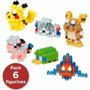 Bandai Set de 6 figuras de ladrillo NANOBLOCK Pack Pokémon Eléctrico