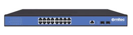 Ernitec Switch gestionado PoE Capa 2, 16 puertos Gigabit + 2 SFP