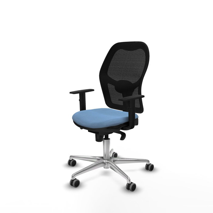 PIQUERAS Y CRESPO Silla de oficina Jorquera con mecanismo sincro, azul cielo y negro