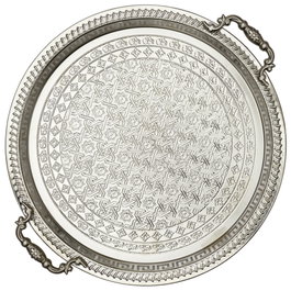 Home Deco Factory Bandeja de Metal con Asas Mirage 42 cm