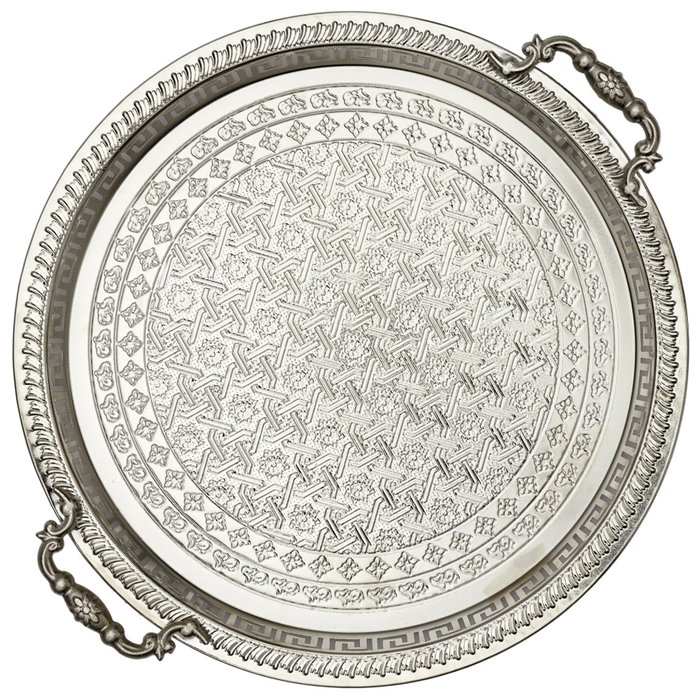 Home Deco Factory Bandeja de Metal con Asas Mirage 42 cm Home Deco Factory Bandeja de Metal con Asas Mirage 42 cm