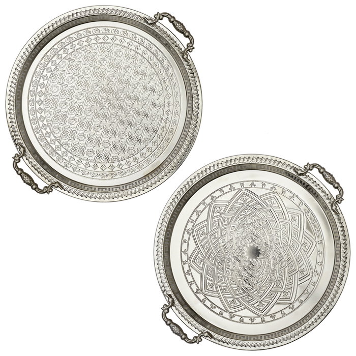 Home Deco Factory Bandeja de Metal con Asas Mirage 42 cm Home Deco Factory Bandeja de Metal con Asas Mirage 42 cm
