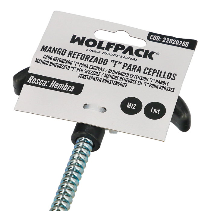WOLFPACK LINEA PROFESIONAL Mango Flexible Reforzado para Cepillos M12 de 1 metro