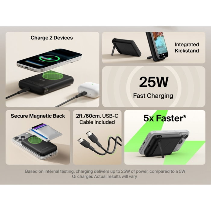 Belkin UltraCharge Magn. Power Bank 10000mAh Qi2 25W Negro