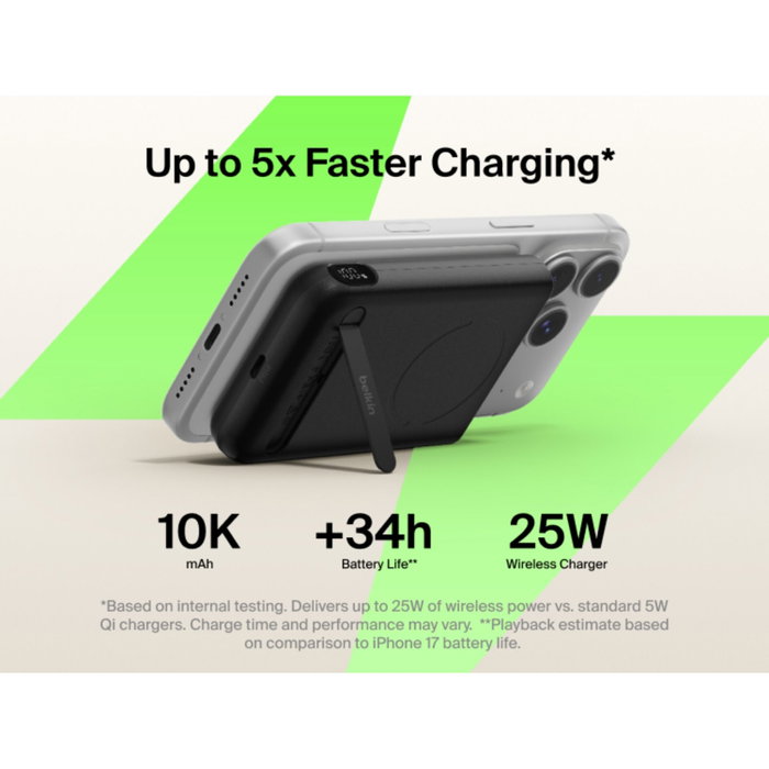 Belkin UltraCharge Magn. Power Bank 10000mAh Qi2 25W Negro