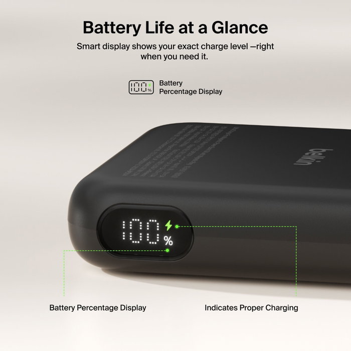 Belkin UltraCharge Magn. Power Bank 10000mAh Qi2 25W Negro