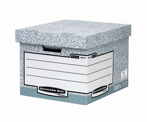 Fellowes Contenedor de Archivos Gris con Tapa Fellowes Contenedor de Archivos Gris con Tapa