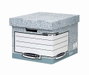 Fellowes Contenedor de Archivos Gris con Tapa