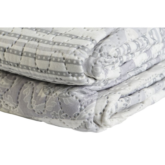 DKD Home Decor Colcha Patchwork Beige y Gris para Cama de 180 cm DKD Home Decor Colcha Patchwork Beige y Gris para Cama de 180 cm