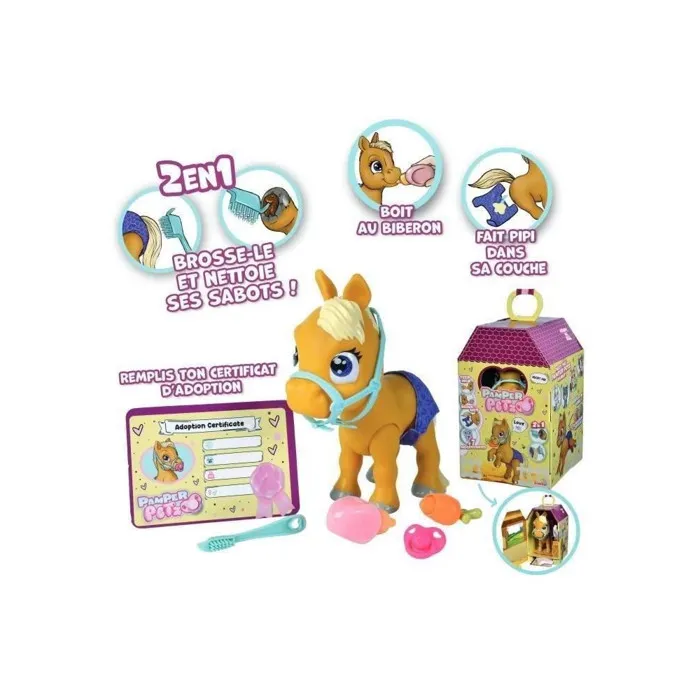 Simba Figura interactiva de poni Pamper Petz Pony + Accesorios Diaper Gang SIM1694757997246